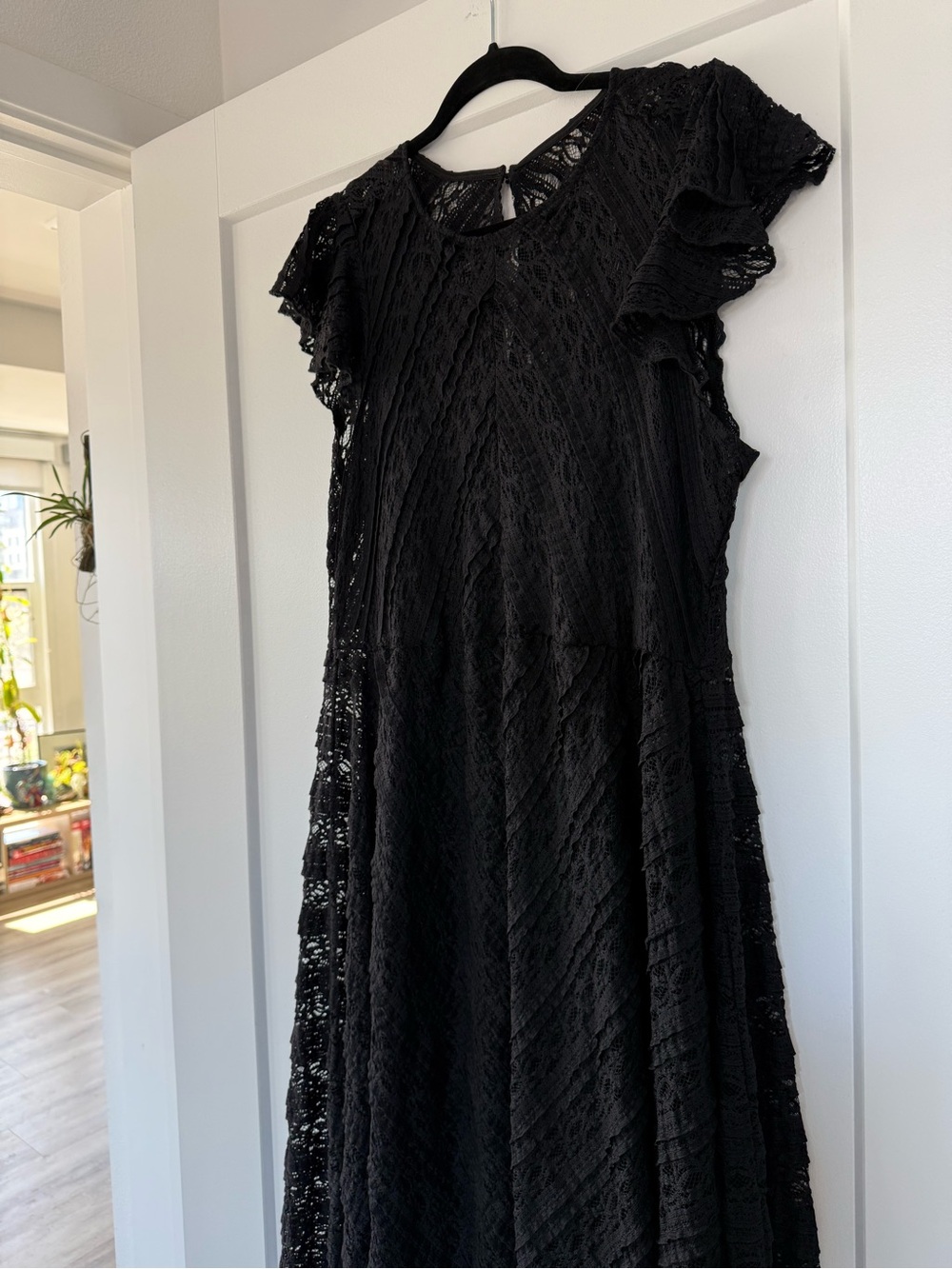 Black Lace A-Line Midi Dress - torrid size 2 - Picture 3 of 7